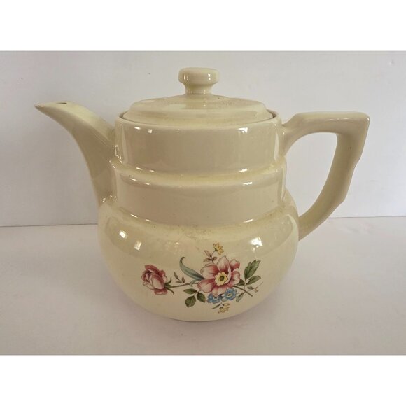 Vintage Superior Drip-O-Lator Floral Ceramic Teapot - Picture 1 of 7